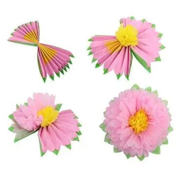 Colorful Fiesta Paper Flowers Set for Vibrant Party Decor