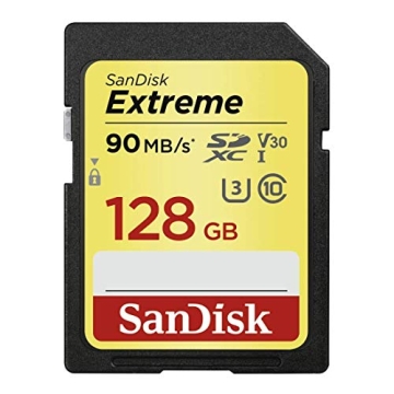 SanDisk 128GB Extreme SDXC UHS-I Memory Card - 90MB/s, C10, U3, V30, 4K UHD, SD Card - SDSDXVF-128G-...