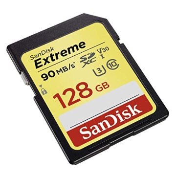 SanDisk 128GB Extreme SDXC UHS-I Memory Card for 4K Videos