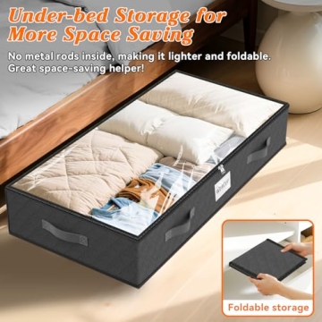 SpaceWhisper 90L Under Bed Storage for Clothing & Blankets