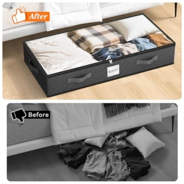 SpaceWhisper 90L Under Bed Storage for Clothing & Blankets