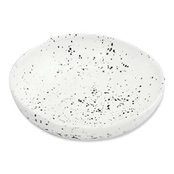 roro Handcrafted 7" Ceramic Bowls - Set of 2 | Speckled Egg White Stoneware Design | Ideal for Soup,...