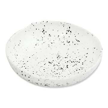 roro Handcrafted 7" Ceramic Bowls - Set of 2 | Speckled Egg White Stoneware Design | Ideal for Soup,...