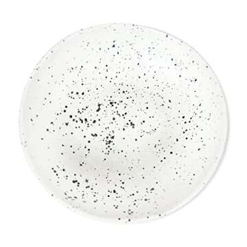 roro Handcrafted 7" Ceramic Bowls - Set of 2 | Speckled Egg White Stoneware Design | Ideal for Soup, Salad, Cereal, Pasta | Dining & Entertaining Decor | Artisan Crafted Kitchenware