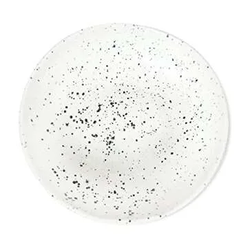 roro Handcrafted 7" Ceramic Bowls - Set of 2 | Speckled Egg White Stoneware Design | Ideal for Soup, Salad, Cereal, Pasta | Dining & Entertaining Decor | Artisan Crafted Kitchenware