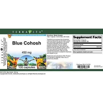 Blue Cohosh - 450 mg (100 Capsules, ZIN: 514703)