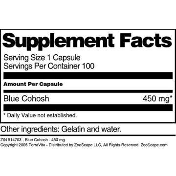 Blue Cohosh - 450 mg (100 Capsules, ZIN: 514703)