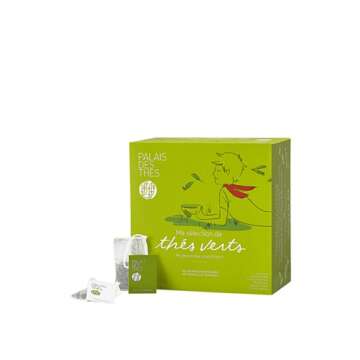 Palais des Thés - My Green Teas Sampler Variety Box - Selection of 6 Premium Gourmet Fine Green Tea Biodegradable Bags (48 Count Total)