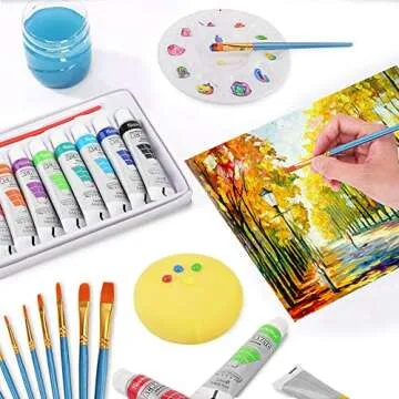 Amagoing Acrylic Paint Set - 33-Piece Complete Art Kit