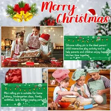 10 Pcs Small Rolling Pin Kids 9 Inch Mini Rolling Pin Silicone Wooden Rolling Pins Baking 5 Colors Non Stick Kids Rolling Pin with Wooden Handle for Kitchen Dough Cookie Pastry Fondant Cake