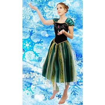 Big-On-Sale Princess Adult Women Anna Coronation Dress Costume Cosplay (XXL size for US 18-20)