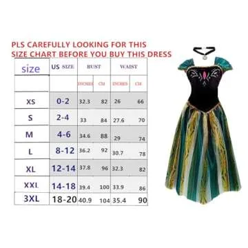 Big-On-Sale Princess Adult Women Anna Coronation Dress Costume Cosplay (XXL size for US 18-20)