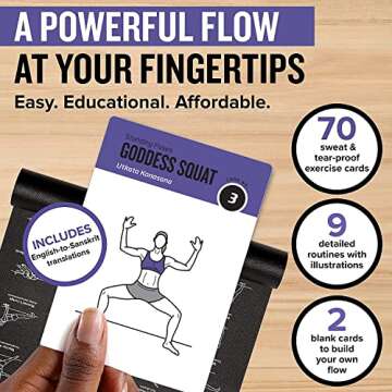 NewMe Fitness Yoga Pose Workout Cards, Instructional Fitness Deck for Women & Men, Beginner Fitness ...