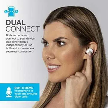 JLab Go Air True Wireless Bluetooth Earbuds + Charging Case, Dual Connect, IP44 Sweat Resistance, Bluetooth 5.0 Connection, 3 EQ Sound Settings Signature, Balanced, Bass Boost (White)