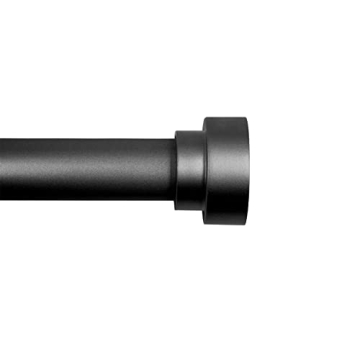 Heavy Duty Curtain Rods for 66-120 Inch Windows in Black