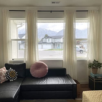 Heavy Duty Curtain Rods for 66-120 Inch Windows in Black