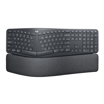 Logitech ERGO K860 Wireless Ergonomic Qwerty Keyboard - Split Keyboard with Wrist Rest, Bluetooth an...