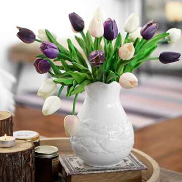 Real Touch Tulips - 15 Faux Stems for Wedding Decor