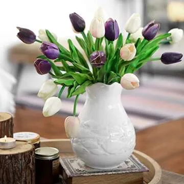 Real Touch Tulips - 15 Faux Stems for Wedding Decor
