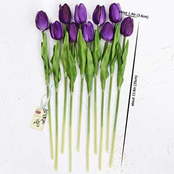 Real Touch Tulips - 15 Faux Stems for Wedding Decor