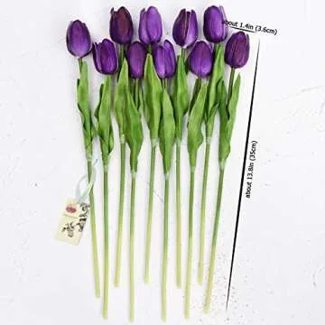 Real Touch Tulips - 15 Faux Stems for Wedding Decor
