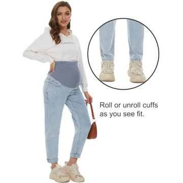 POSHGLAM Women’s Over Belly Maternity Jeans - Comfy & Stylish