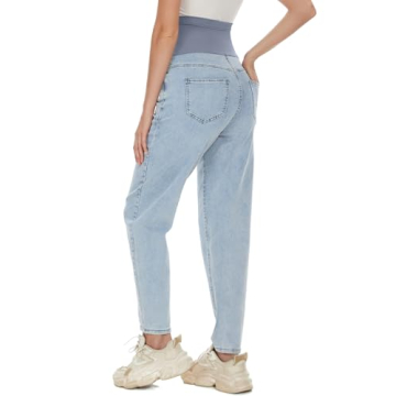 POSHGLAM Women’s Over Belly Maternity Jeans - Comfy & Stylish