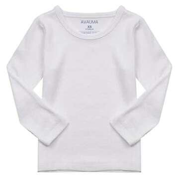 AVAUMA Baby Boys Girls Pajama Set Kids Toddler Snug fit Ribbed Sleepwear pjs for Daily Life Style (XS/White(L))