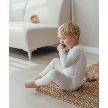 AVAUMA Baby Boys Girls Pajama Set Kids Toddler Snug fit Ribbed Sleepwear pjs for Daily Life Style (XS/White(L))