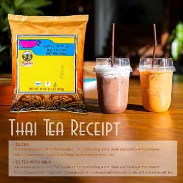 Cravin Supply Co. Thai Tea Mix 16oz Authentic Thai Flavor
