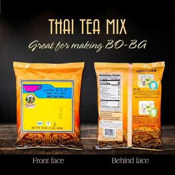 Cravin Supply Co. Thai Tea Mix 16oz Authentic Thai Flavor
