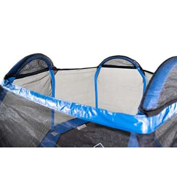 7-Foot My First Trampoline Hexagon (Ages 3-10) for Kids, Blue/Green - Outdoor Games for Kids