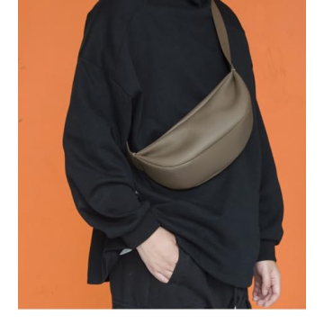 Stylish DONA IN Leather Crescent Sling Bag for Women