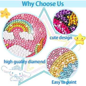 5D Diamond Art Kits with Frame for Kids and Adults