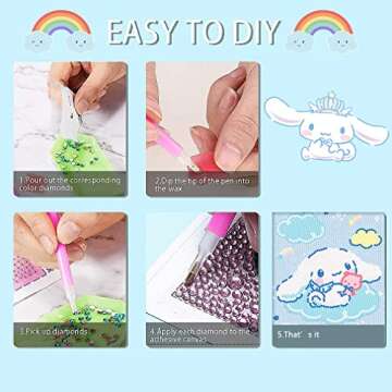 5D Diamond Art Kits with Frame for Kids and Adults