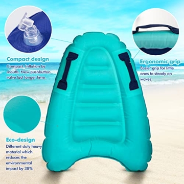 Buy Inflatable Surf Body Board with Easy Grip Handles