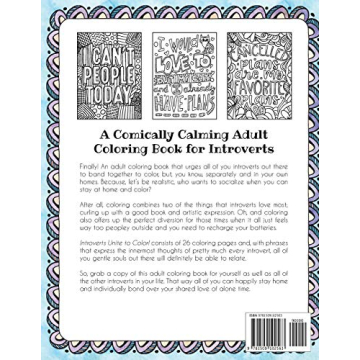 Introverts Unite to Color! A Hilarious Adult Coloring Book