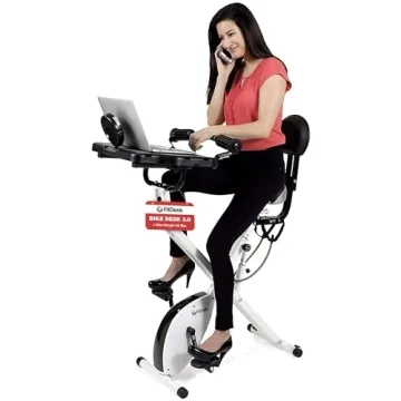 FitDesk Bike Desk 3.0 - Adjustable Height Exercise Bike Desk with Tablet Holder