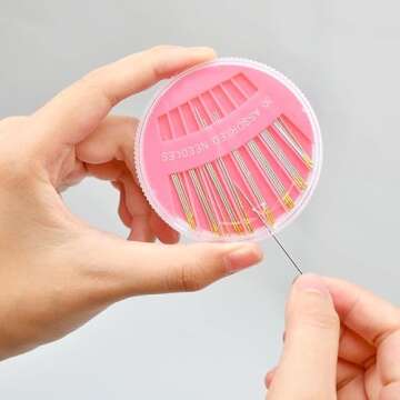 30Pack Premium Sewing Needles for Hand Sewing Repair, 6 Sizes Assorted Needles with 2 Threaders, Hand Sewing Needles, Large Eye Stitching Needles, Embroidery Needles, Sewing Sharp Needles