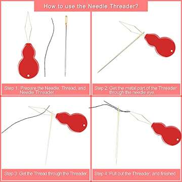 30Pack Premium Sewing Needles for Hand Sewing Repair, 6 Sizes Assorted Needles with 2 Threaders, Hand Sewing Needles, Large Eye Stitching Needles, Embroidery Needles, Sewing Sharp Needles