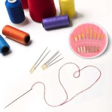 30Pack Premium Sewing Needles for Hand Sewing Repair, 6 Sizes Assorted Needles with 2 Threaders, Hand Sewing Needles, Large Eye Stitching Needles, Embroidery Needles, Sewing Sharp Needles