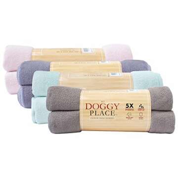 My Doggy Place - Super Absorbent Microfiber Towel - Dog Bathing Supplies - Microfiber Drying Towel - Washer Safe - Ash with Paw Print - 45 x 28 in - 1 Piece