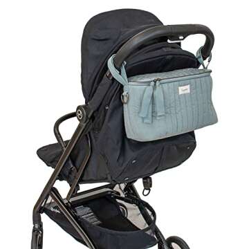 3 Sprouts Universal Quilted Stroller Organizer with Cup Holder