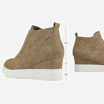 DREAM PAIRS Women’s Platform Wedge Sneakers Ankle Booties