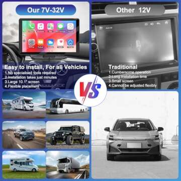 7" HD Carplay Screen for Safe Driving & Connectivity
