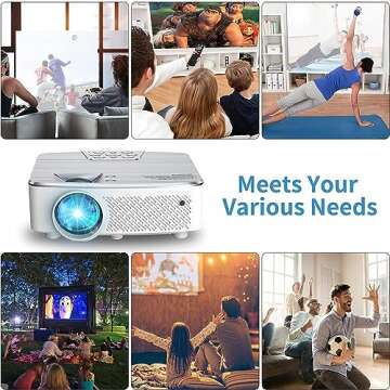 Bluetooth 1080P Projector with 9500 Lumens and Speaker