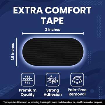 MONIER Comfort Tape (30 Pack) - Pain Free Removal, Hypoallergenic, Latex Free & Gentle On Skin - Skin Friendly Adhesive Cotton Tape