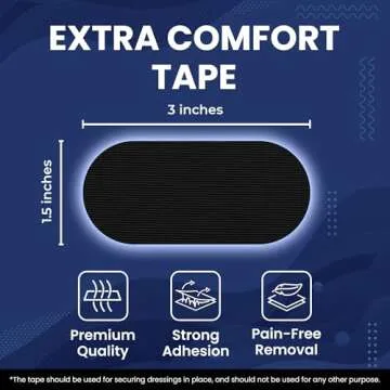MONIER Comfort Tape (30 Pack) - Pain Free Removal, Hypoallergenic, Latex Free & Gentle On Skin - Skin Friendly Adhesive Cotton Tape