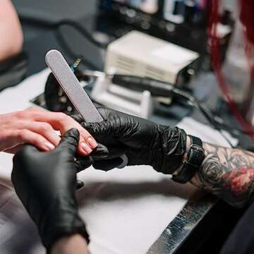 BTYMS 100 Pieces Nail Files 100/180 Grit Double Sided Emery Board Reusable Buffering Files for Natural Nails and Acrylic Nails