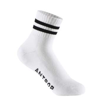 ANT21T Antrop WoMen Quarter Crew Cotton Heel Tab Athletic Running Cushion Socks (3 Pairs) (US, Numer...